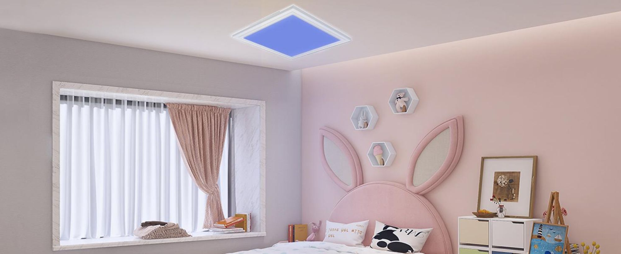 ZMH LED Deckenleuchte Weiß Dimmbar mit Fernbedienung RGB Farbwechsel Deckenlmape Deckenbeleuchtung für Wohnzimmer Schlafzimmer Küche Kinderzimmer