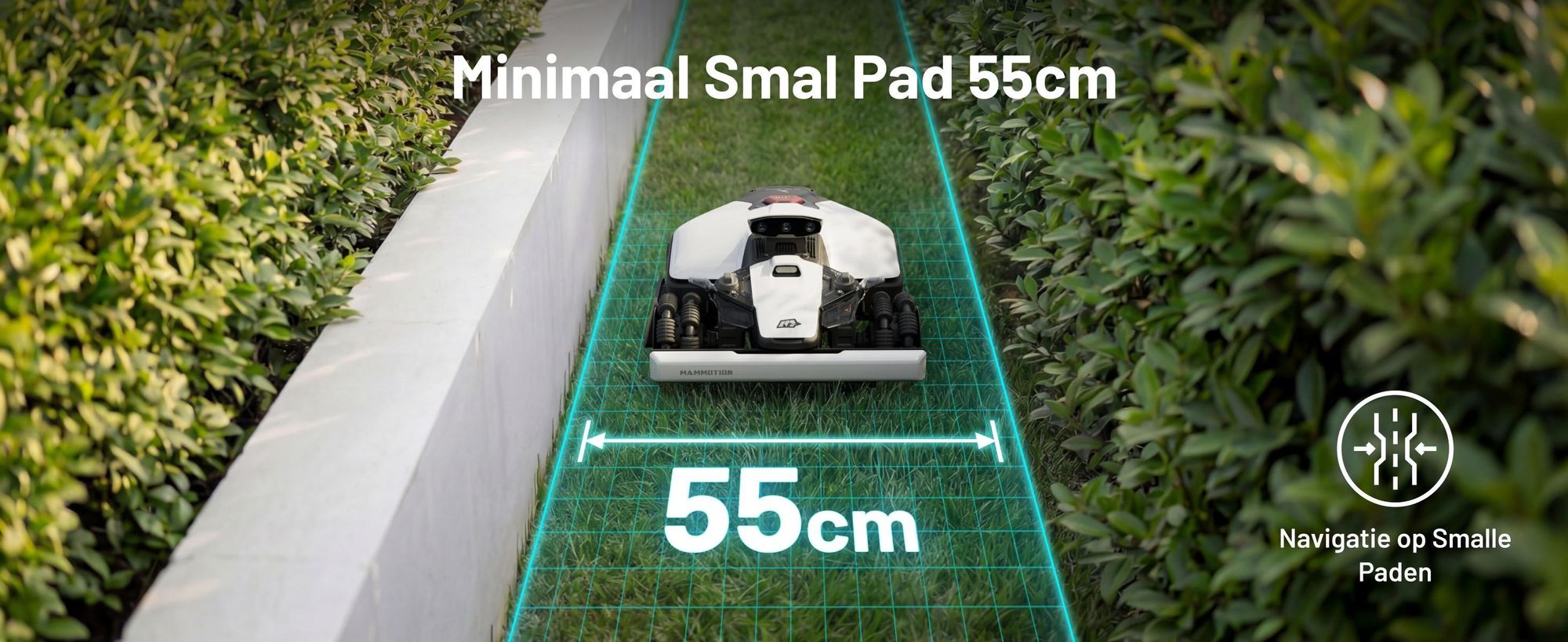 Robotmaaier Mammotion LUBA Mini 2 AWD 1000 met garage en wasstandaard, zonder kabels, 1000m², maait langs de randen, DropMow, auto-kaartgeneratie, APP