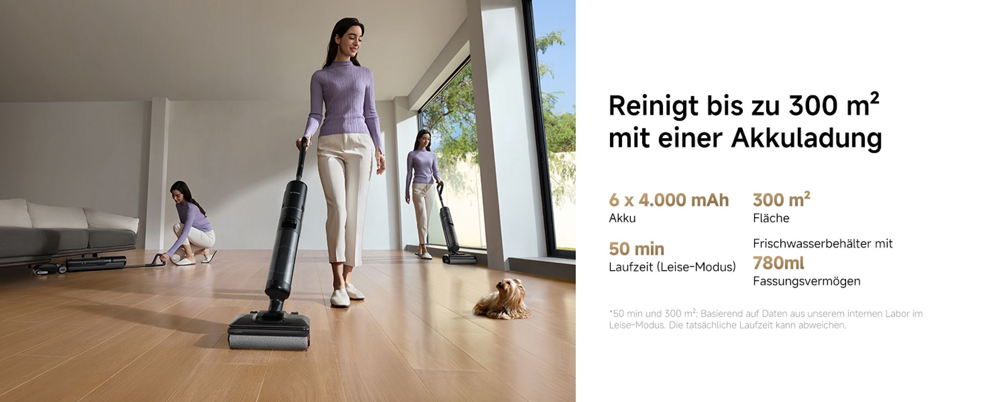 Dreame H12 Pro FlexReach Nass- und Trockensauger,Kabelloser Staubsauger-Mopp ohne Verwicklungen für Hartböden,180°Liegefläche,Heißluft-Selbstreinigung