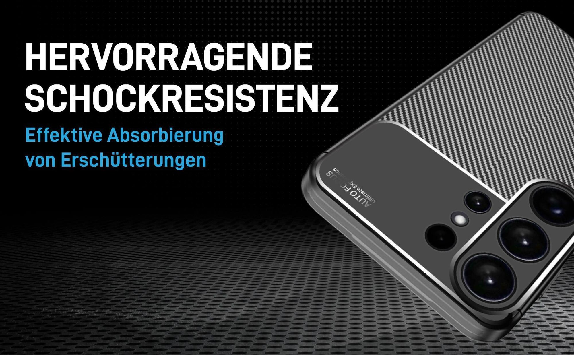 Schwarze Hülle für Samsung Galaxy S26 Ultra mit Aufprallschutz
