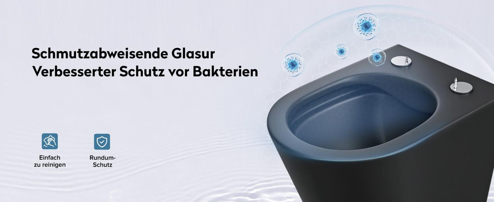 doporro Wand WC Design WC schwarz matt inkl. Softclose Absenkautomatik 49x35,5x35 cm Hänge-Toilette Weiß spülrandlos Hänge-WC aus Keramik Aachen108