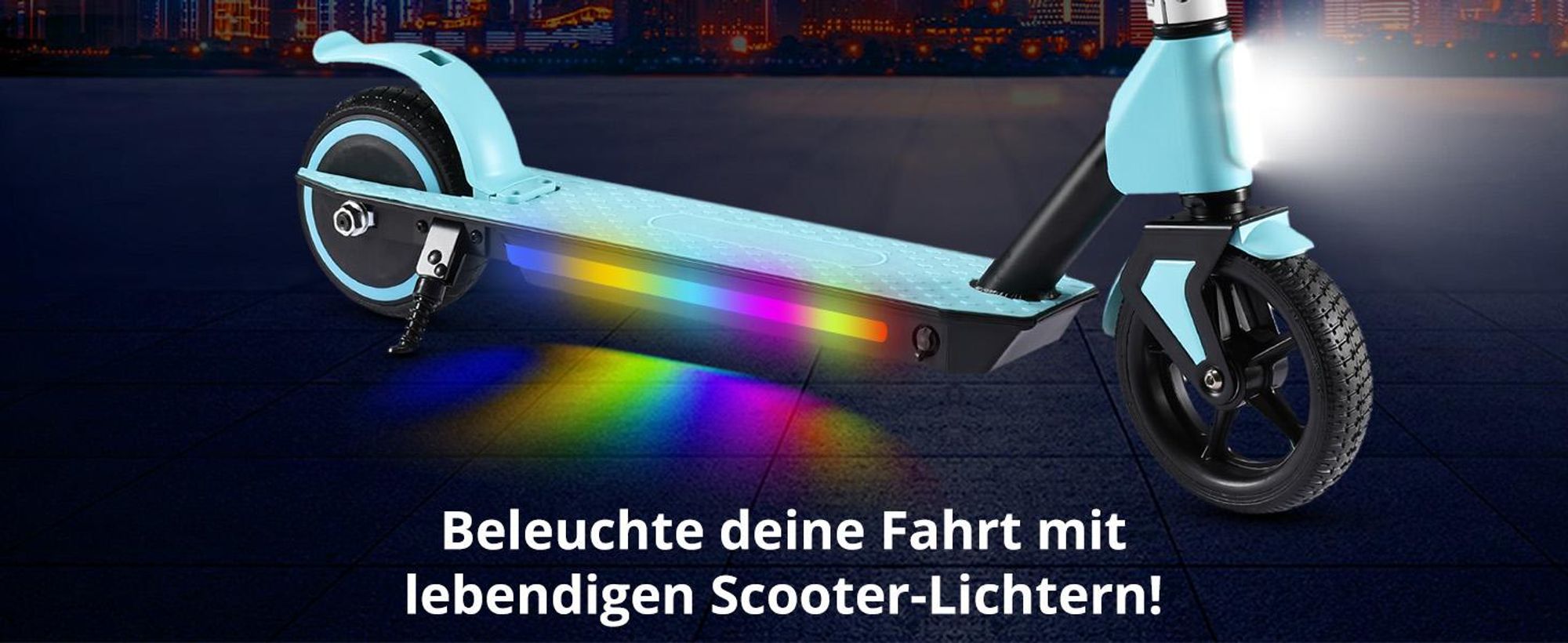 Elektroroller Kinder Mit LCD-Anzeige, Schutzhülle, 3 Geschwindigkeitsstufen, 8KM Reichweite, Klappbar E Scooter Für kinder 6-12 Elektroscooter Blau