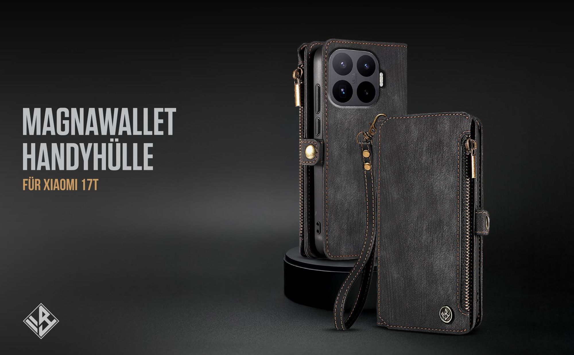 Klappbare Geldbeutel Handyhülle mit Handschlaufe für Xiaomi 17T
