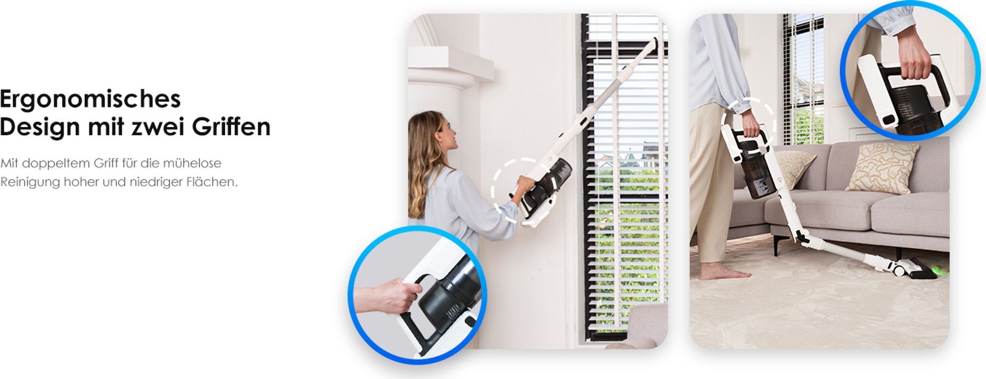 Tineco PURE ONE A50S Plus Akku Staubsauger, Flex Kabelloser Handstaubsauger 70 Min., 3DSense Power Bürste, PureCyclone Technol. 1L Staubbehälter