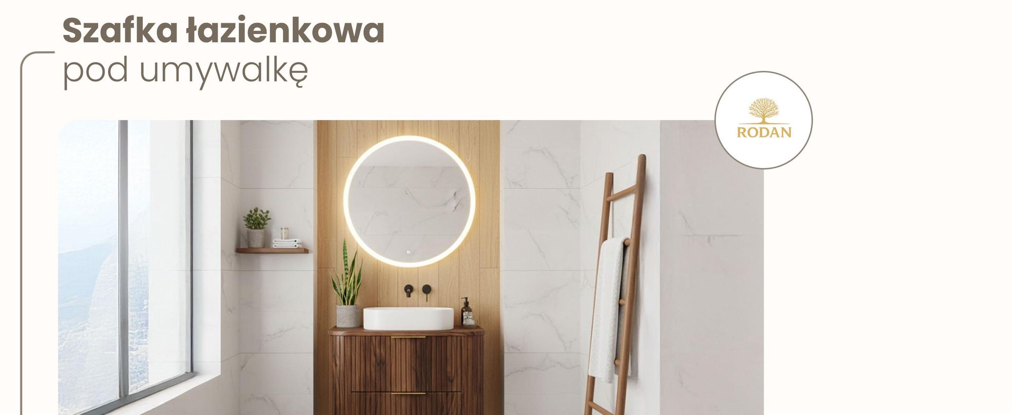 Szafka Pod Umywalkę 60 Cm Wisząca Orzech Dąb