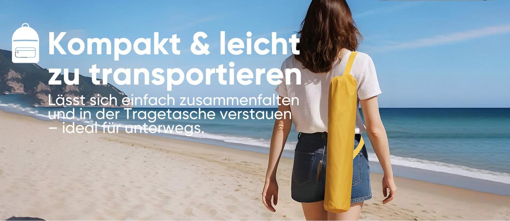 Sekey Strandstuhl Faltbar Campingstuhl Leicht Faltstuhl Sonnenstuhl Klappstuhl, Gelb