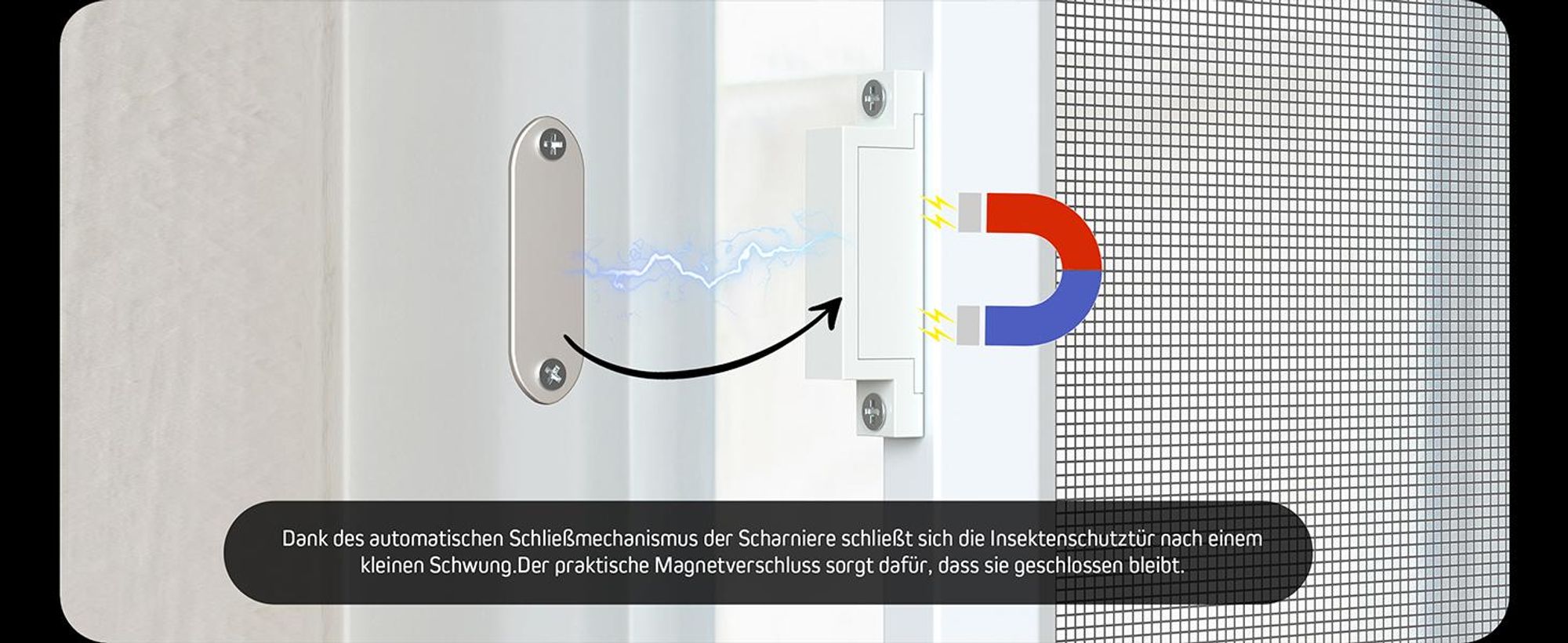 Fliegengitter Tür Balkontür mit Rahmen 80x200 weiß Balkontür Insektenschutz Türrahmen JALOUSIESCOUT ProtectLine