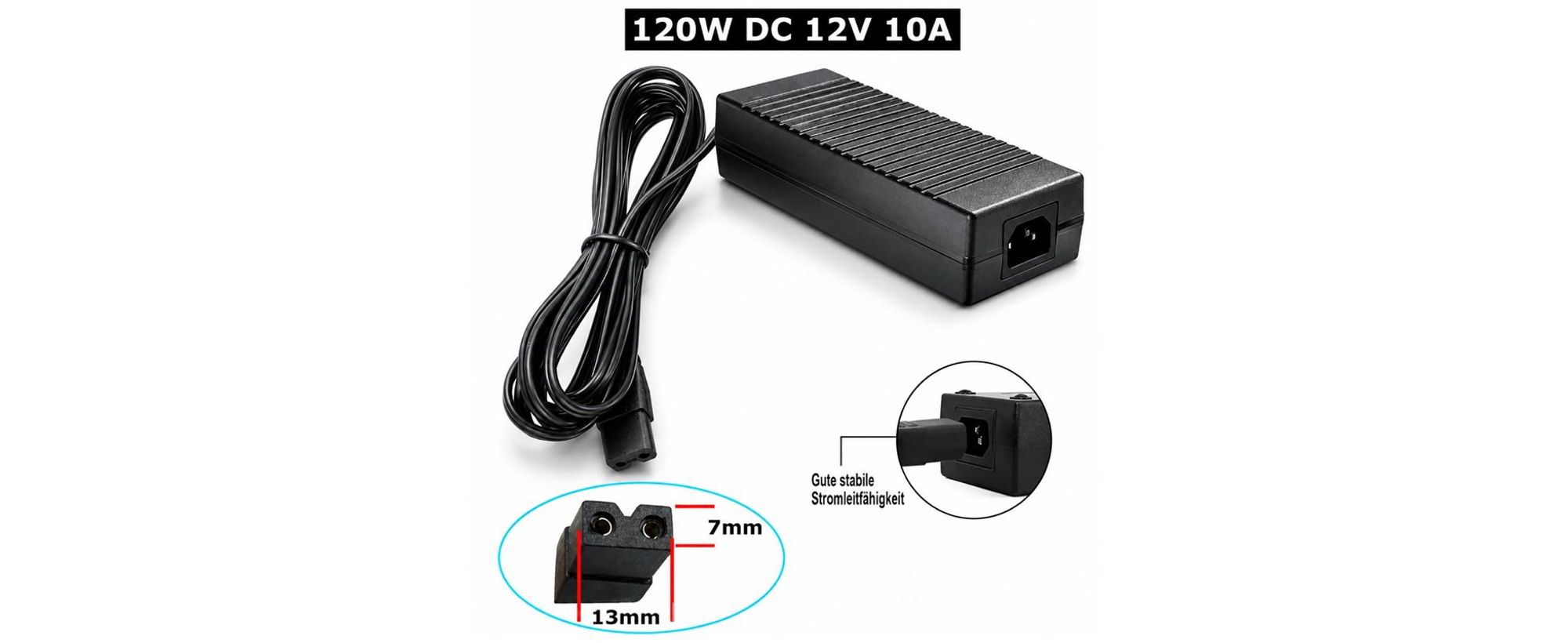 L46C Spannungswandler 12V auf 230V 120W 10A Netzteil mit EU-Steckdose, Wechselrichter Stromversorgung für Auto, Kühlbox, KFZ und Camping