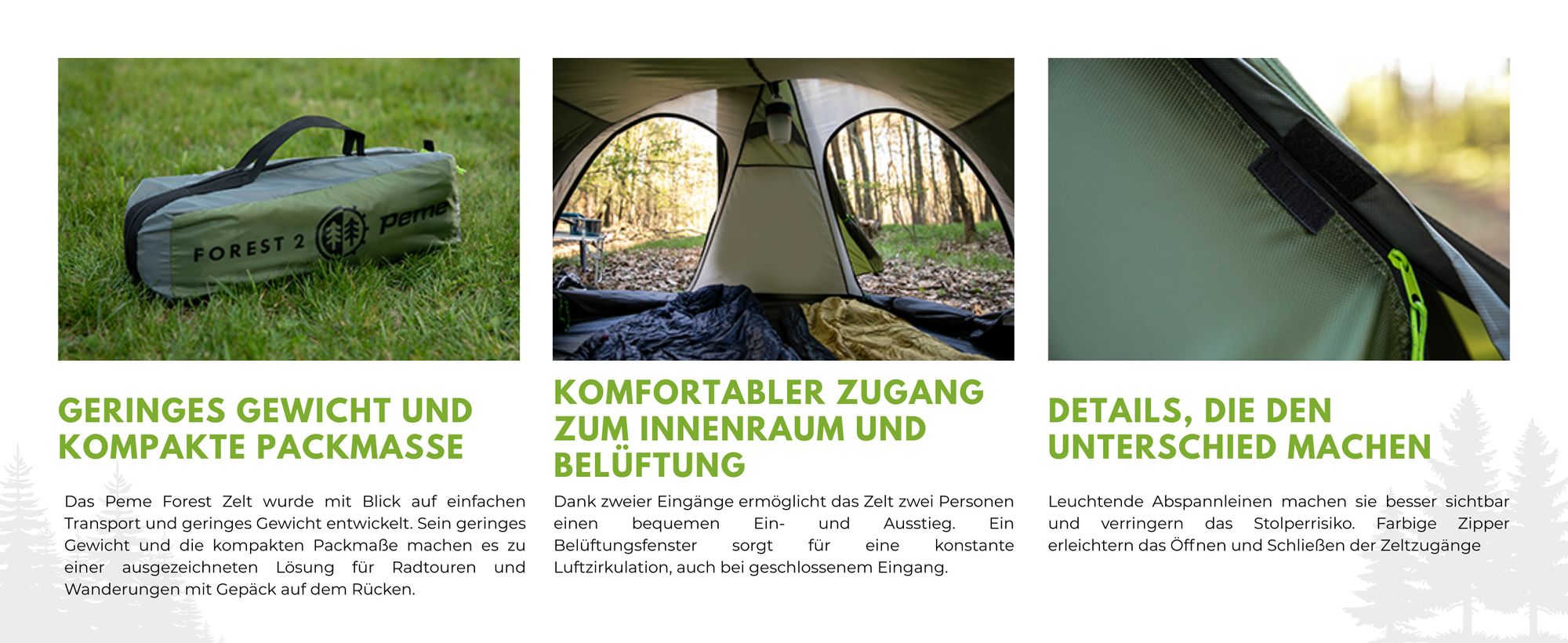 PEME Forest 2 Personen Zelt Campingzelt Trekkingzelt Ultraleicht 2,47 kg Wasserdicht 4000mm Aluminium Kuppelzelt Igluzelt Backpacking Outdoor Festival