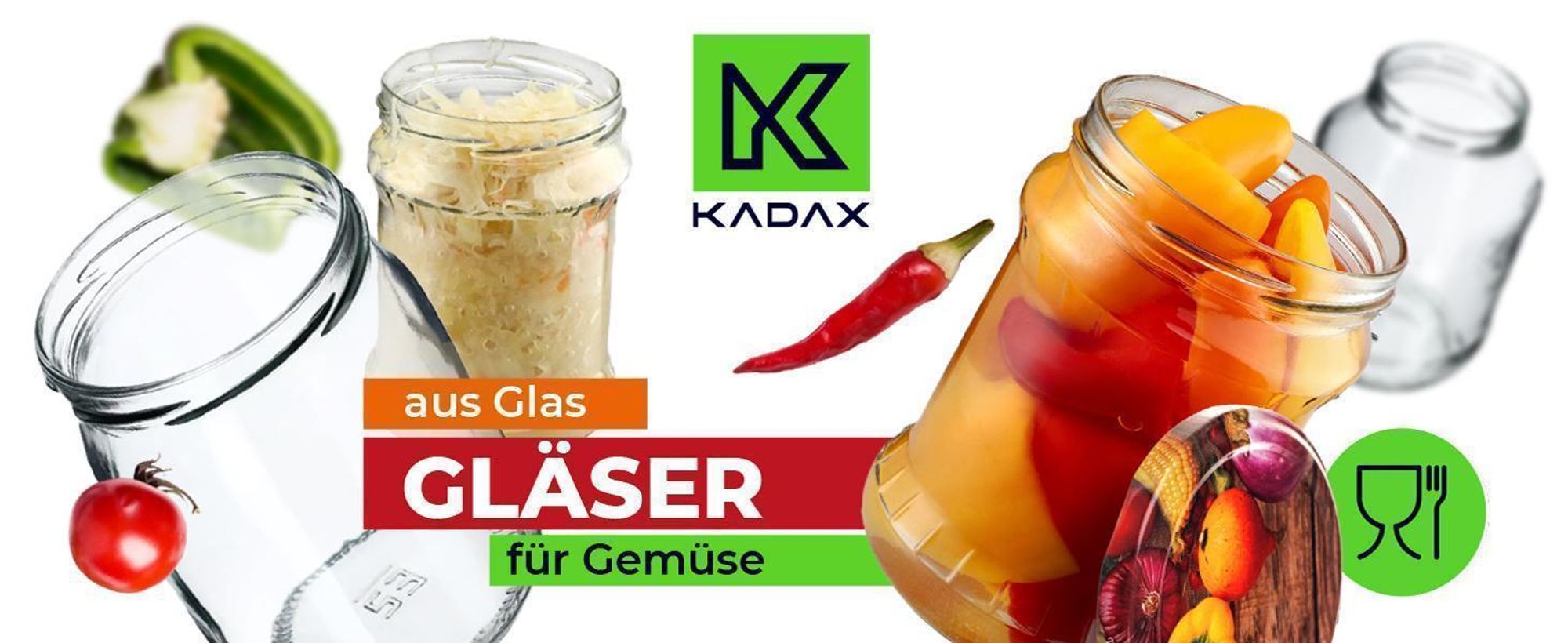 KADAX Einmachgläser mit Deckel "Jukka", Marmeladengläser, Einweckgläser, 720 ml, Herz, 48 Stück