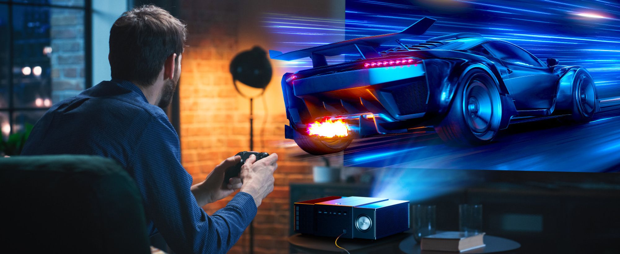 ULTIMEA Beamer 4K Heimkino Unterstützt 900 ANSI-Lumen mit Hindernisvermeidung und 6D Trapezkorrektur, Native 1080P Projektor, Apollo P60