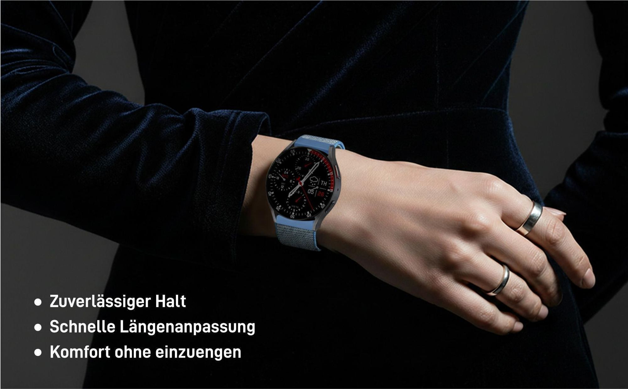 Bequemes Band für Samsung Galaxy Watch7 (2024) 44mm aus weichem Material