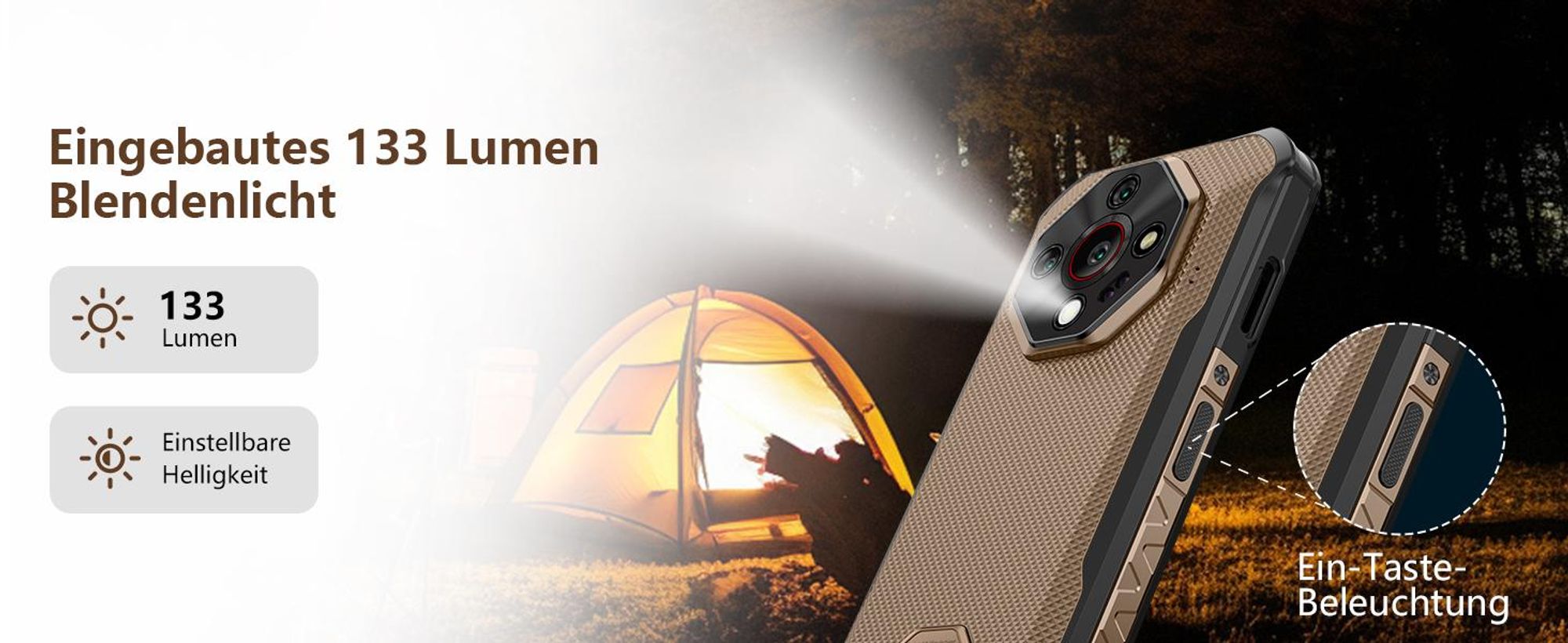 Ulefone Armor X16 Pro 5G Dimensity 6300 Outdoor Handy Android 15 6,56" Corning Glas Smartphone 10360mAh, 64MP+25MP Nachtsicht, 16GB+256GB/2TB, Schwarz