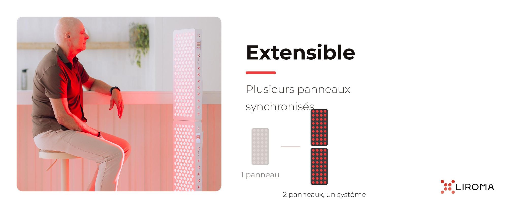 Deux panneaux PrimeFORCE couplés, commandés ensemble comme un seul système