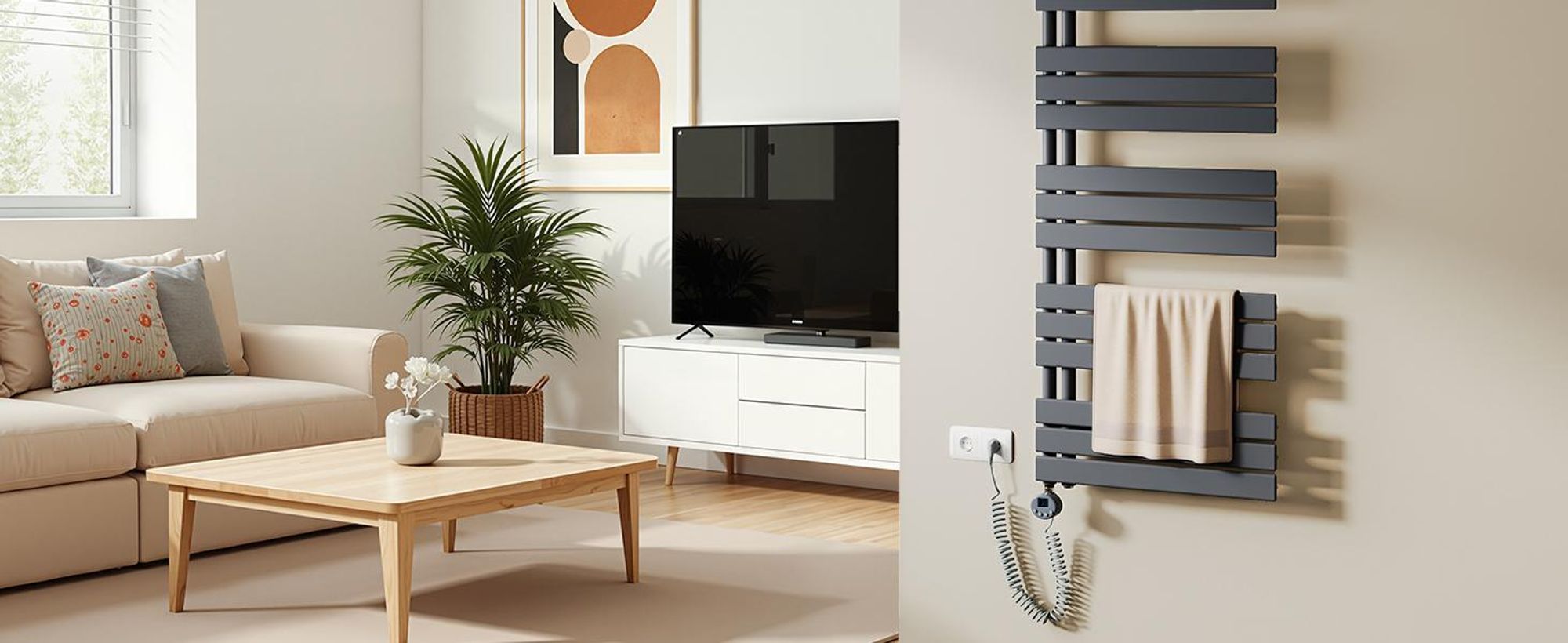 S'AFIELINA thermoplongeur avec thermostat 900W, minuterie programmable & affichage LCD, WiFi, pour radiateur de salle de bain, acier inoxydable, contrôle intelligent, anthracite