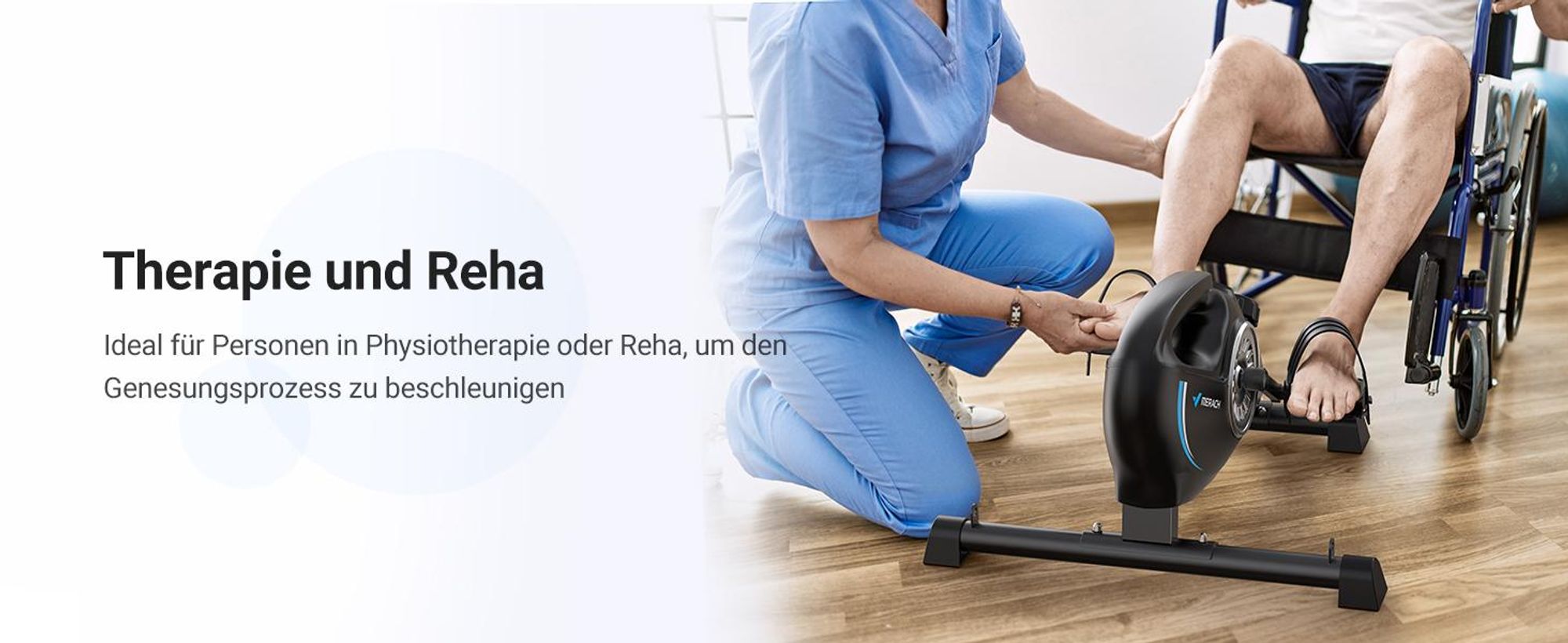 Leiser Arm- & Beintrainer Mini-Bike – 16 Stufen, LCD-Display, rutschfeste Matte, inkl. 2 Widerstandsbänder, platzsparend für Büro & Zuhause