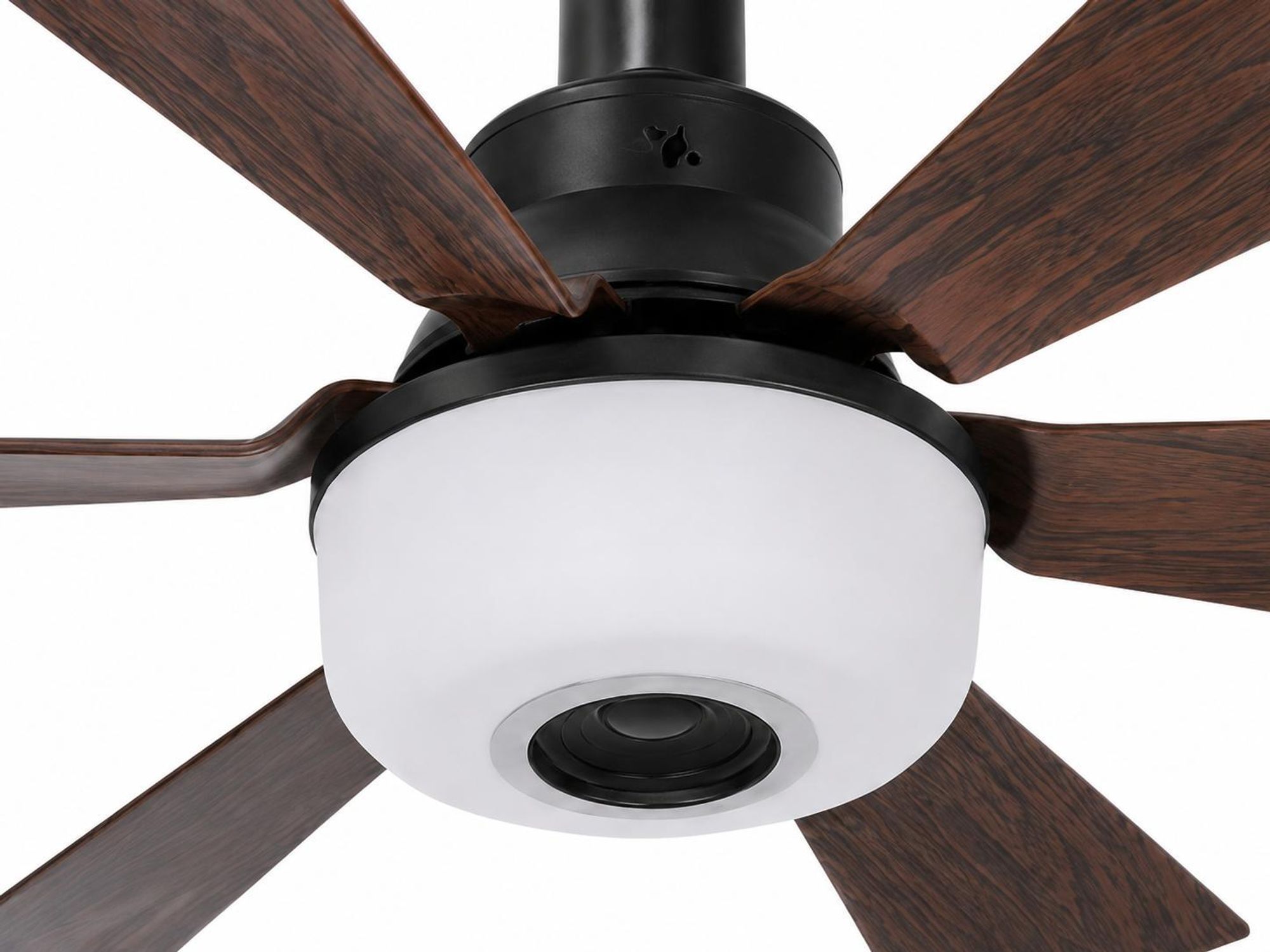 52CM LED Deckenventilator mit Beleuchtung E27 RGB Musik Lüfter mit APP Fernbedienung 40W Brushless Motor leise 6 Höhen & Neigbarer Kopf