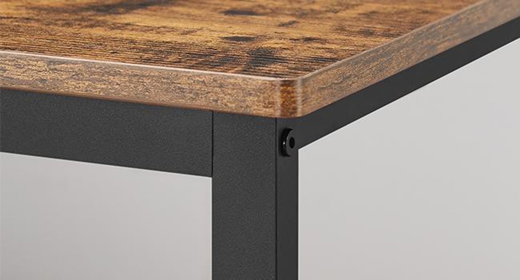 VASAGLE Küchenregal,120 x 60 x 90 cm, Kücheninsel, vintagebraun-schwarz