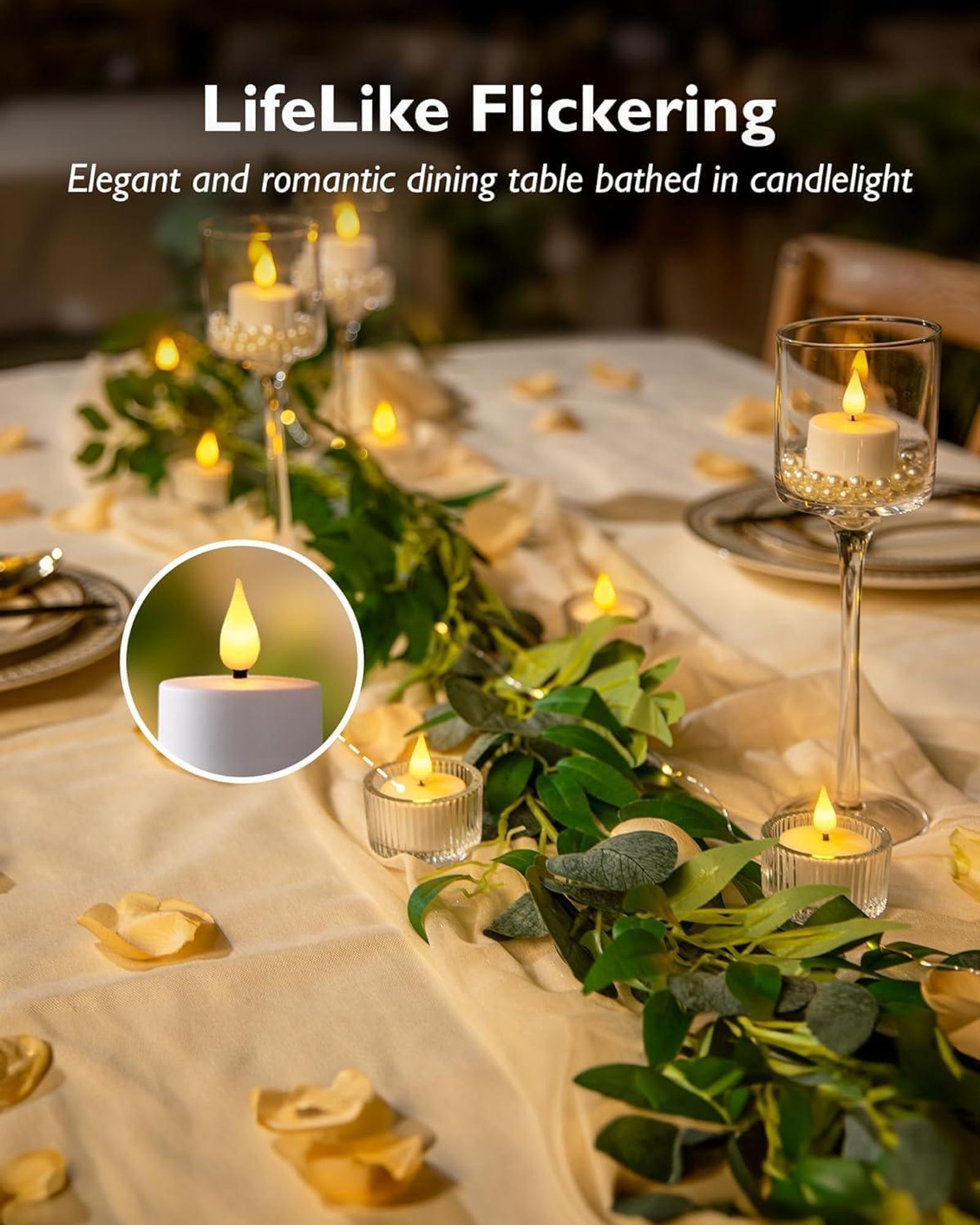 8er Teelichter mit Timer,Wiederaufladbar mit Ladestation und Fernbedienung,Led Kerzen Flackernde Flamme für Weihnachtsdekoration,Zimmer,Wohnzimmer
