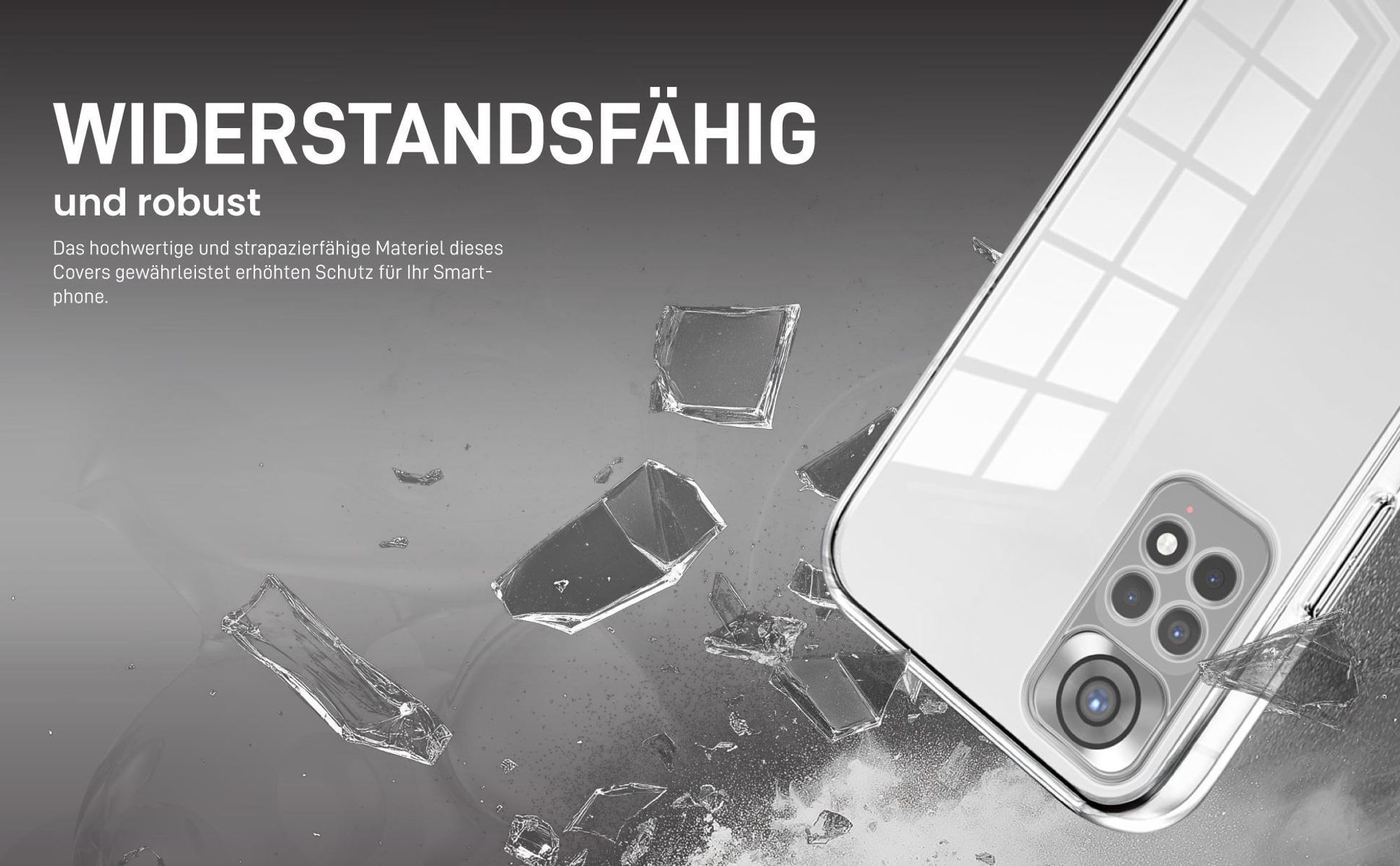 Transparentes Front Back Cover für Xiaomi Redmi Note 11 Pro mit Aufprallschutz
