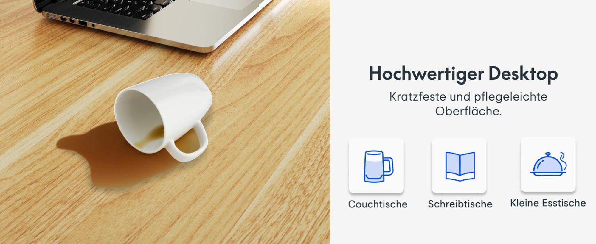 FLEXISPOT Höhenverstellbarer Schreibtisch  EU, 22mm Einteilige Tischplatte 160x80cm, Elektrisch mit 2 starken Motoren, 4 Memory-Funktion(Ahorn)