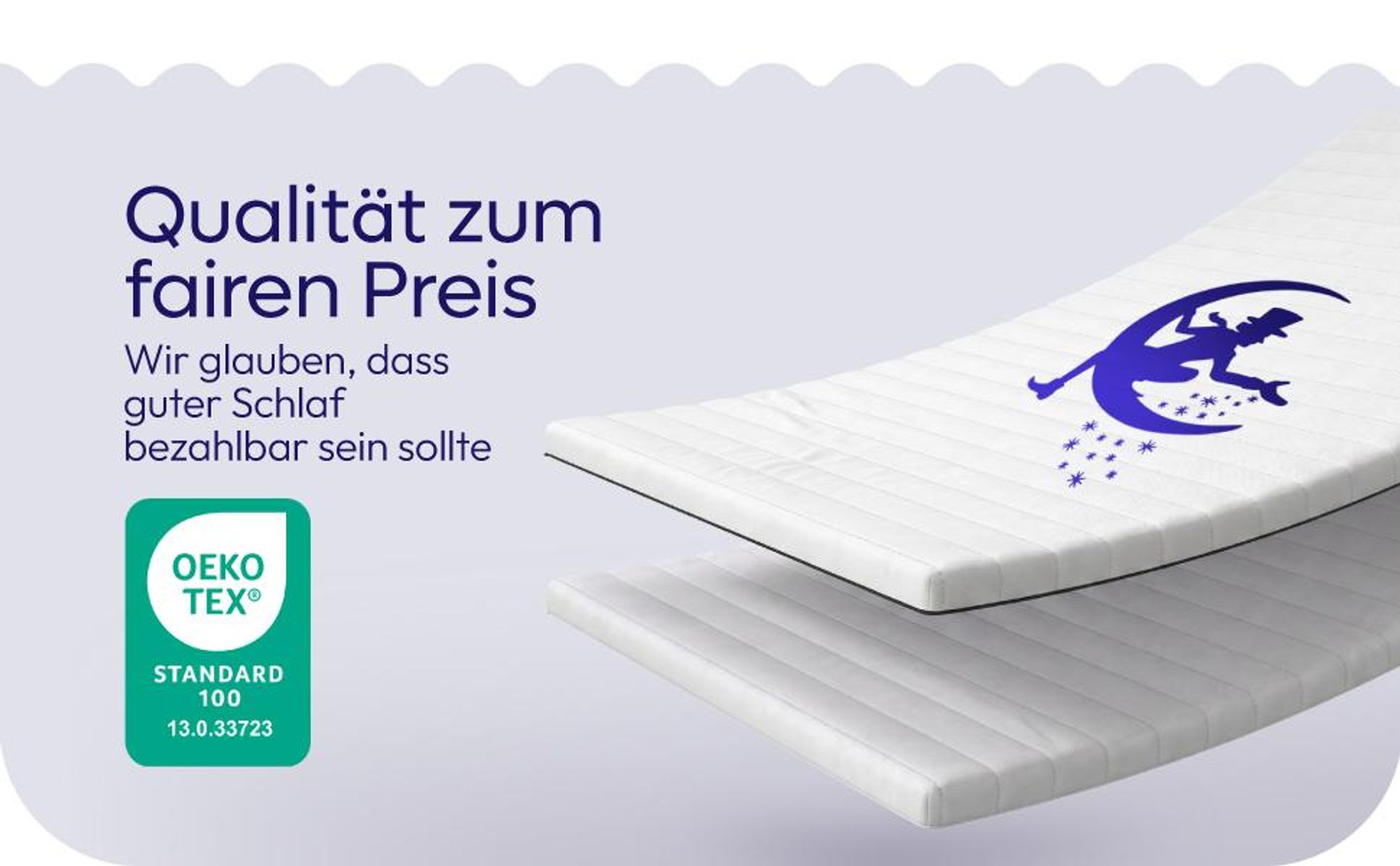 Ergonomischer Matratzentopper - Kaltschaum Topper - Matratzenauflage 90x200