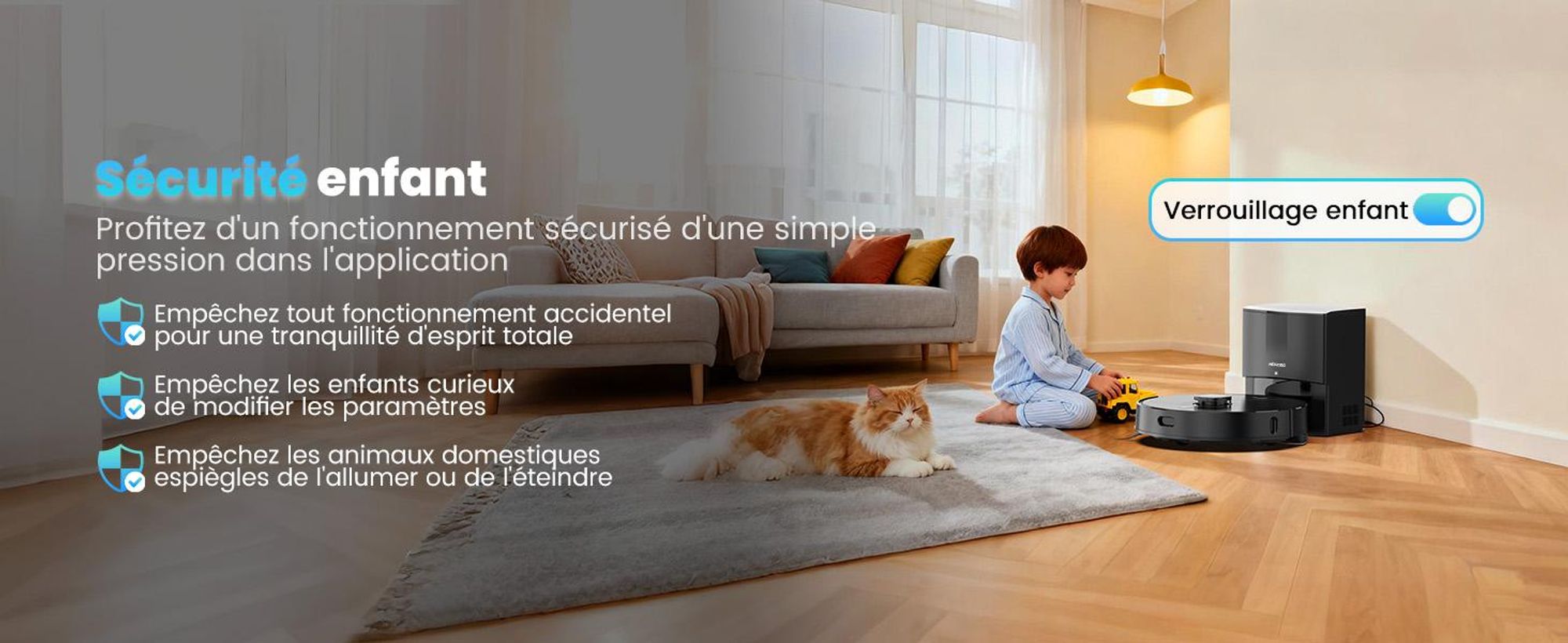 Robot aspirateur AIRROBO Q20 Plus avec station d'aspiration 3,5 L, robot aspirateur 8000 Pa avec fonction de nettoyage, navigation laser, cartographie de plusieurs étages