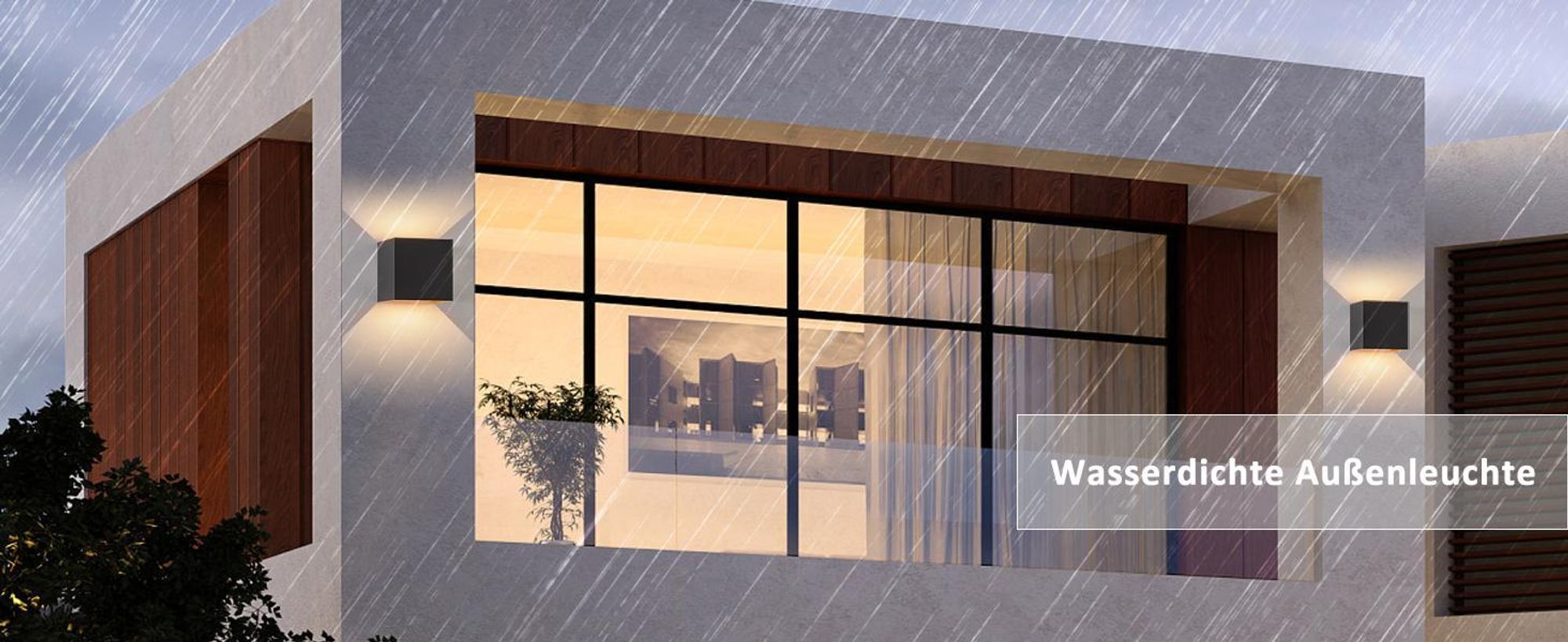 ZMH LED Wandleuchte Außen 2ER 5W Schwarz Gold Wandlampe Warmweiß Up Down Außenleuchte IP65 Wasserdicht Außenlampe Treppenhaus Hauswand Flur