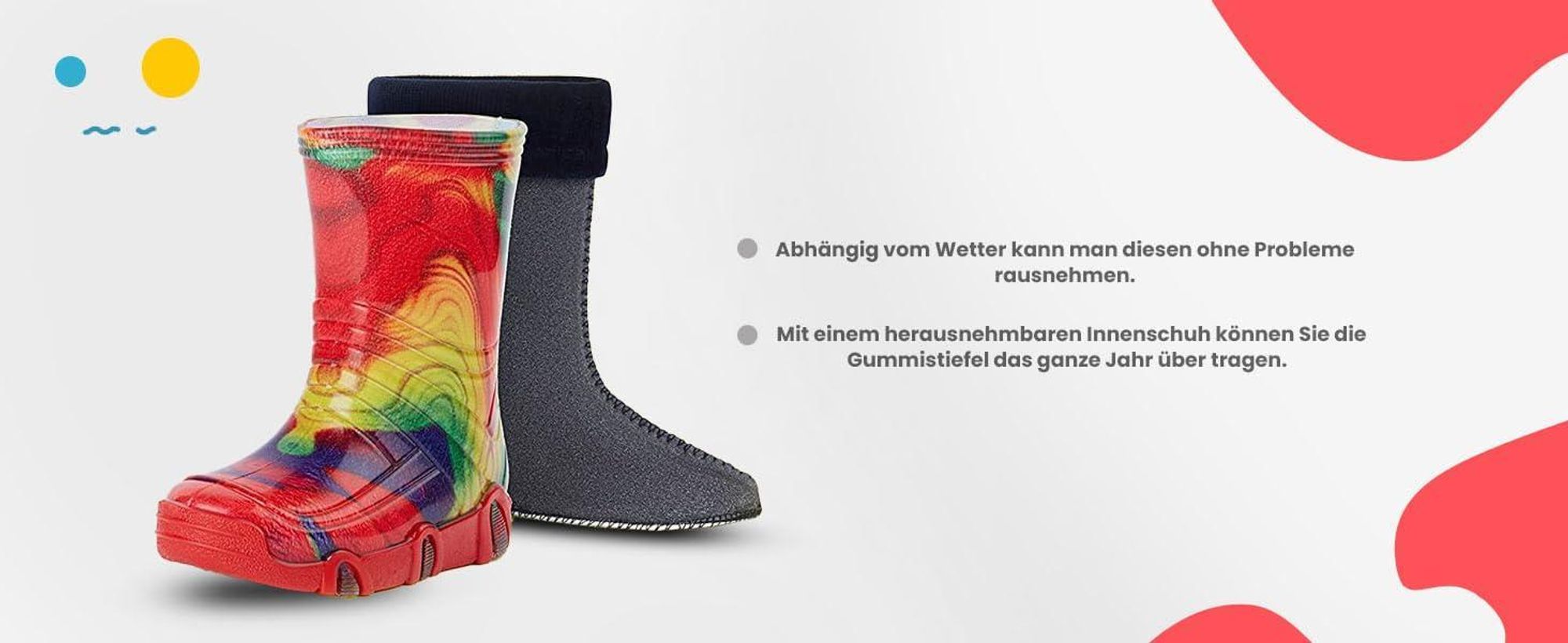 Ladeheid Kinder Mädchen Jungen Gummistiefel Gefüttert Swk2020 (Dunkelgrau Spinnen 40, 25/26)