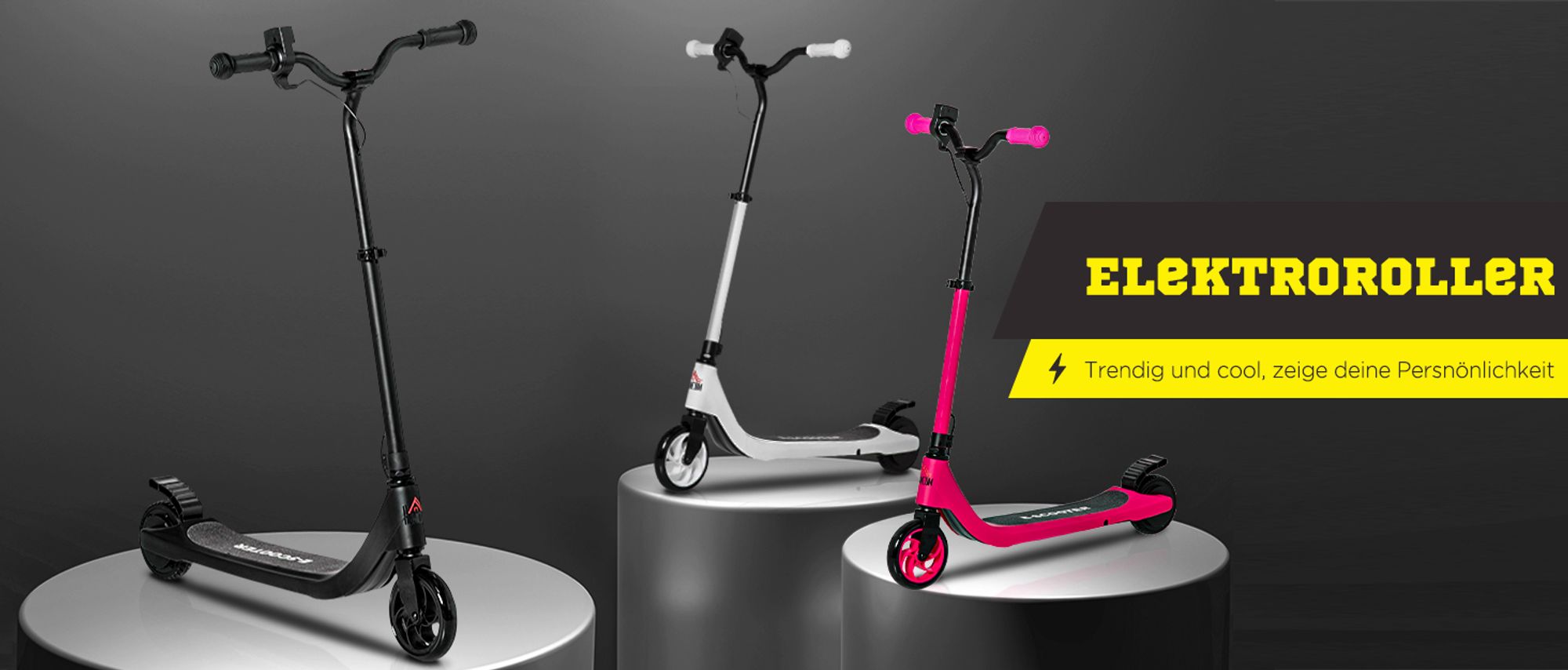 HOMCOM E-Scooter höhenverstellbarer Elektroroller bis 50kg ab 6 Jahren