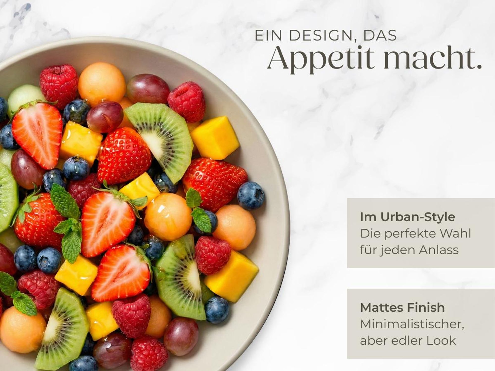 tectake® Tafelservice Una für 6 Personen ineinander stapelbar