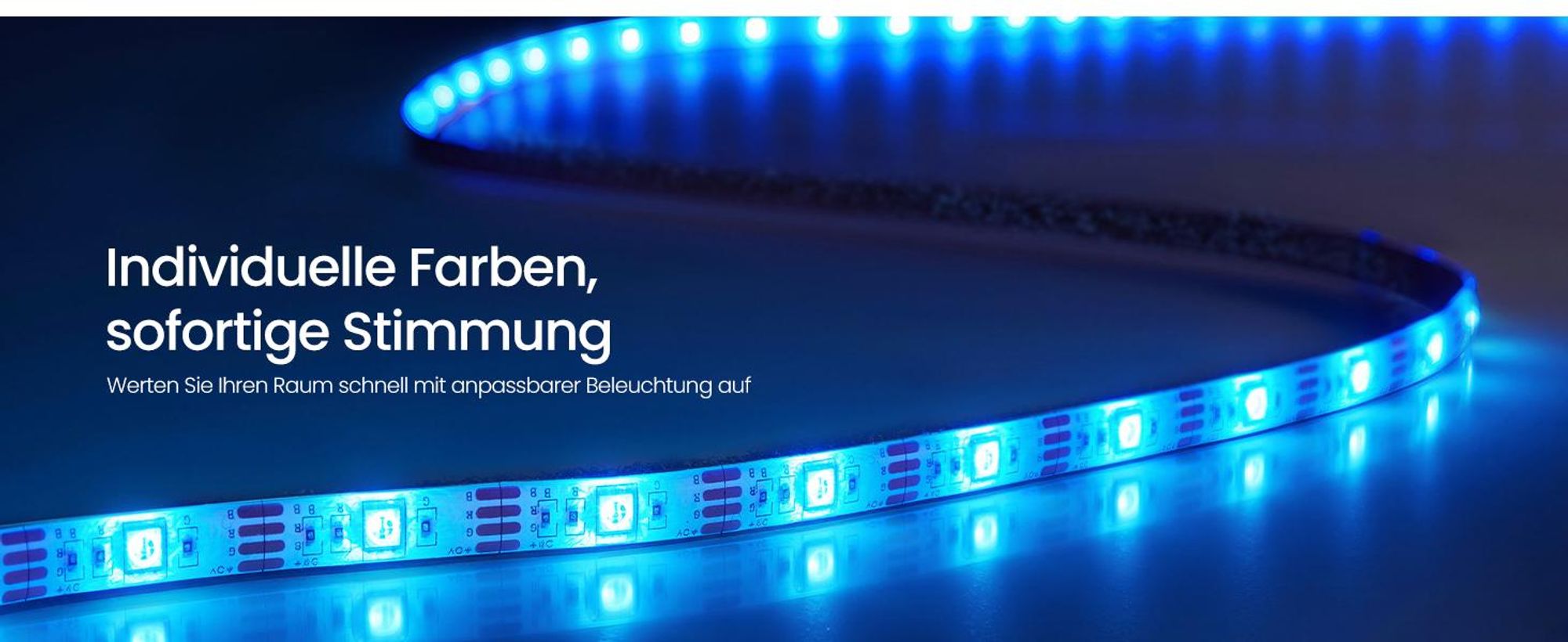 VASAGLE Bettrahmen 180 x 200 cm, mit LED-Beleuchtung, Bettgestell, schwebender Effekt, Steckdosenleiste, grau