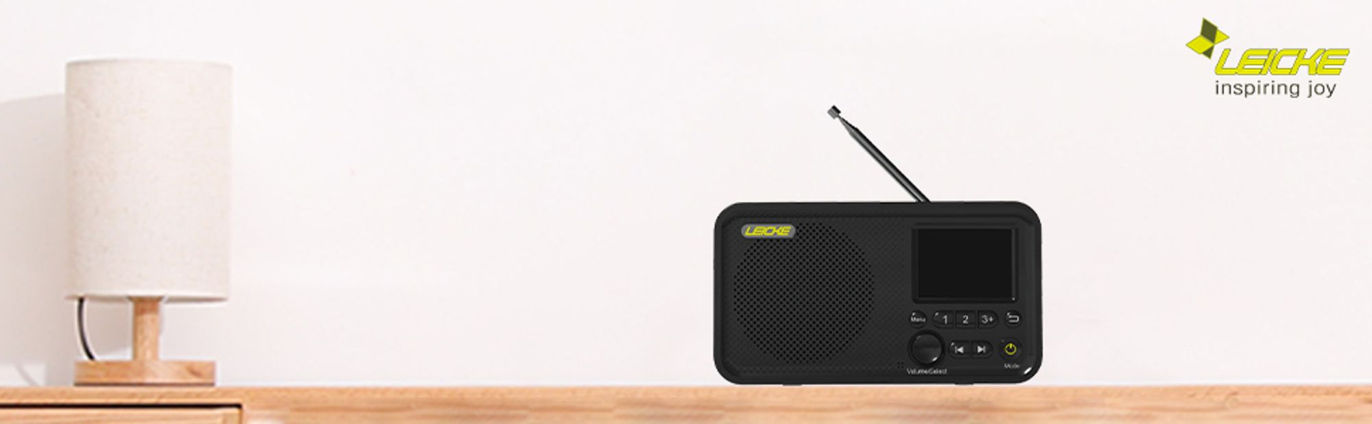 LEICKE tragbares DAB+ Radio mit Bluetooth 5.0 |UKW Radio, 2,4" Farbdisplay, 80 Voreinstellungen, Küchenradio mit Adapter und 4000mAh Akku, MicroSD/TF.