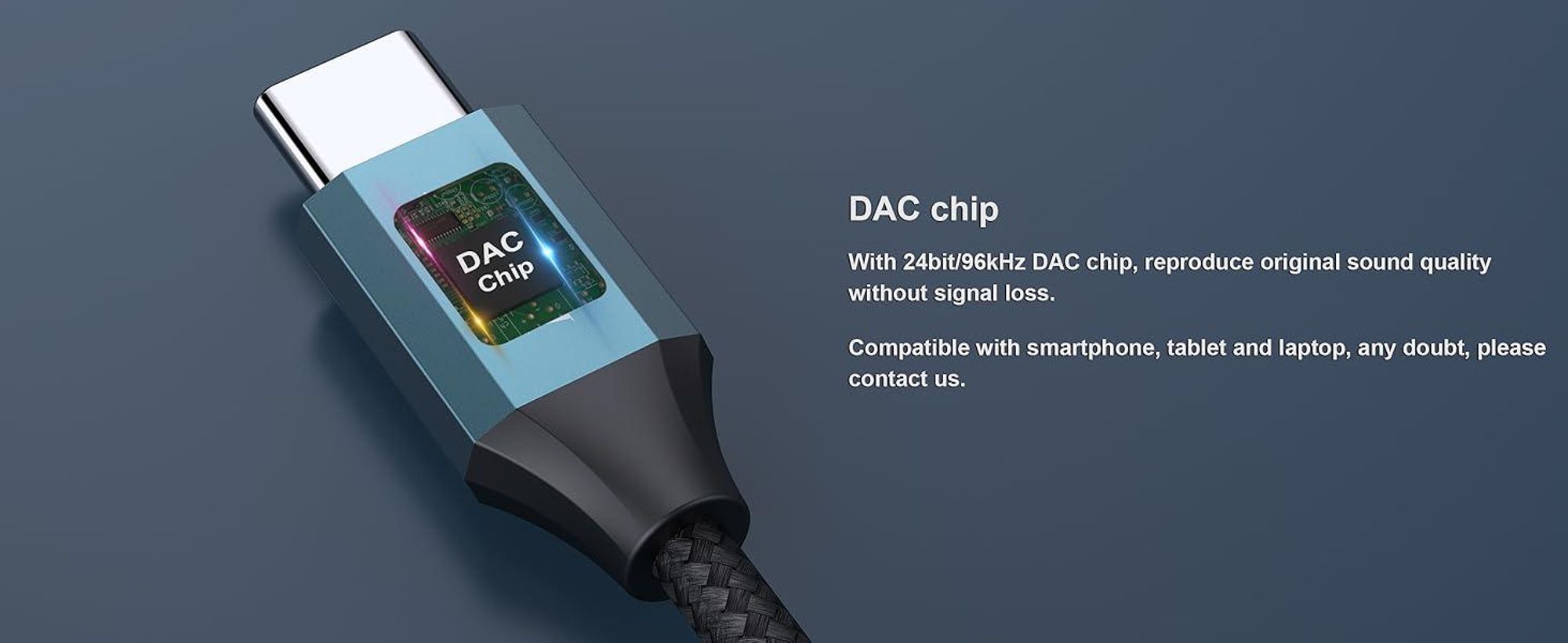 BENFEI Kabeladapter USB C auf Audio Adapter 3.5mm Klinke mit DAC