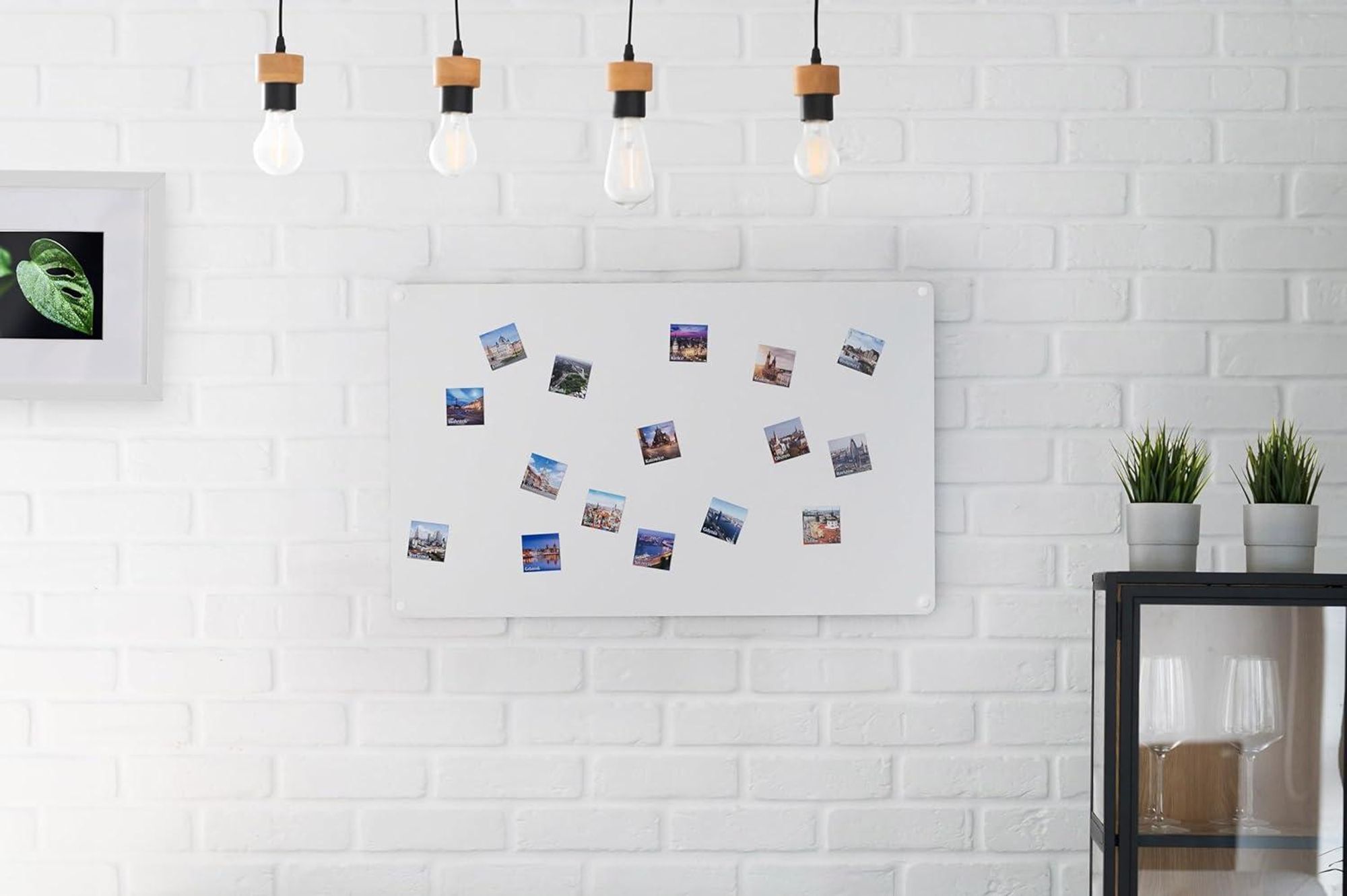 STALFORM Magnettafel Weiß 80x50 cm – Magnetische Pinnwand aus Edelstahl für Büro Küche Kinderzimmer – Wandtafel Memo Board