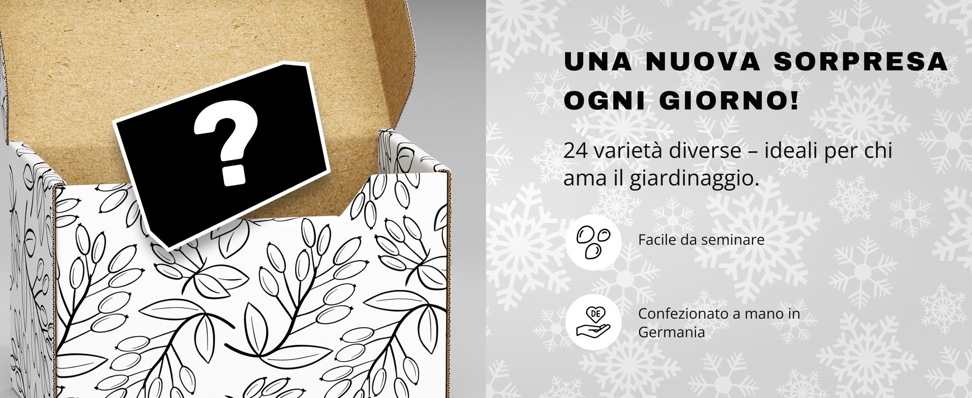 UMBRELLA® calendario avvento semi 2026, 24 tipi, verdure erbe frutta fiori