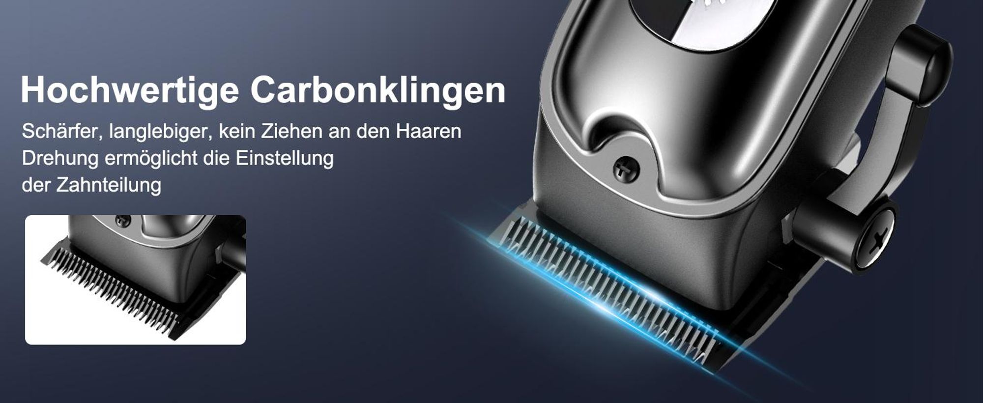 Haarschneider Haarschneidemaschine Profi, Bartschneider, Haarschneider 2 in 1 Set IPX7 Ganzkörper wasserdicht, Schnellladung & Lange Akkulaufzeit