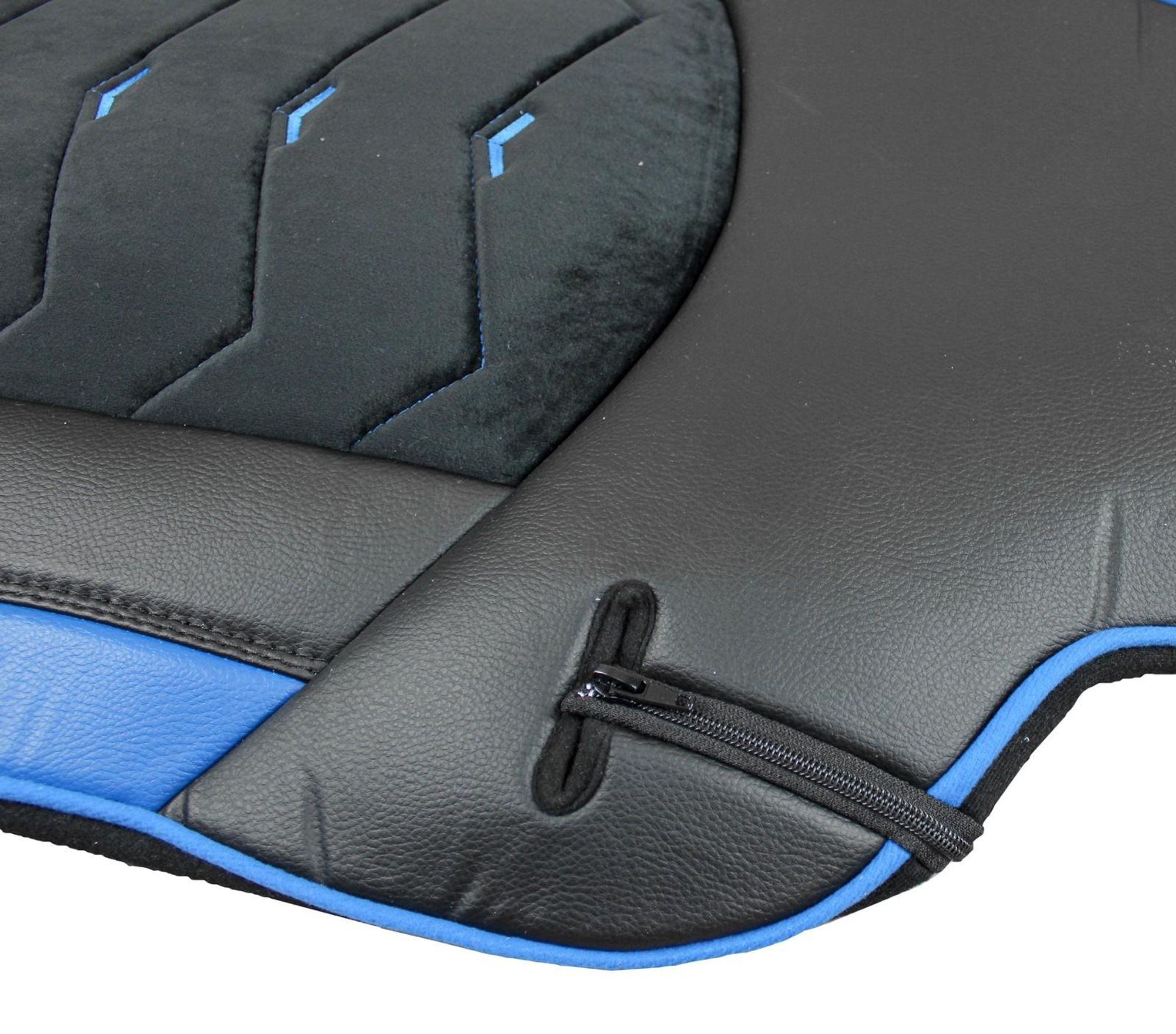 LKW SITZBEZUG SITZBEZÜGE SITZAUFLAGE LEDER + ALCANTARA IVECO STRALIS HI-WAY Blau