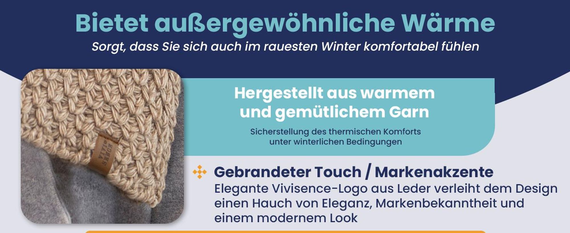 Vivisence Winterschal Damen einheitsgröße - Aus warme Garn Halsbedeckung an winter und herbst Klassisch schal frauen Strickschal kuschelig - Schwarz