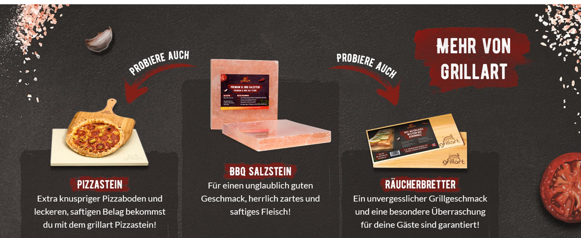 grillart® Hochwertige Salzsteine zum Grillen - 2er Pack Rechteckig