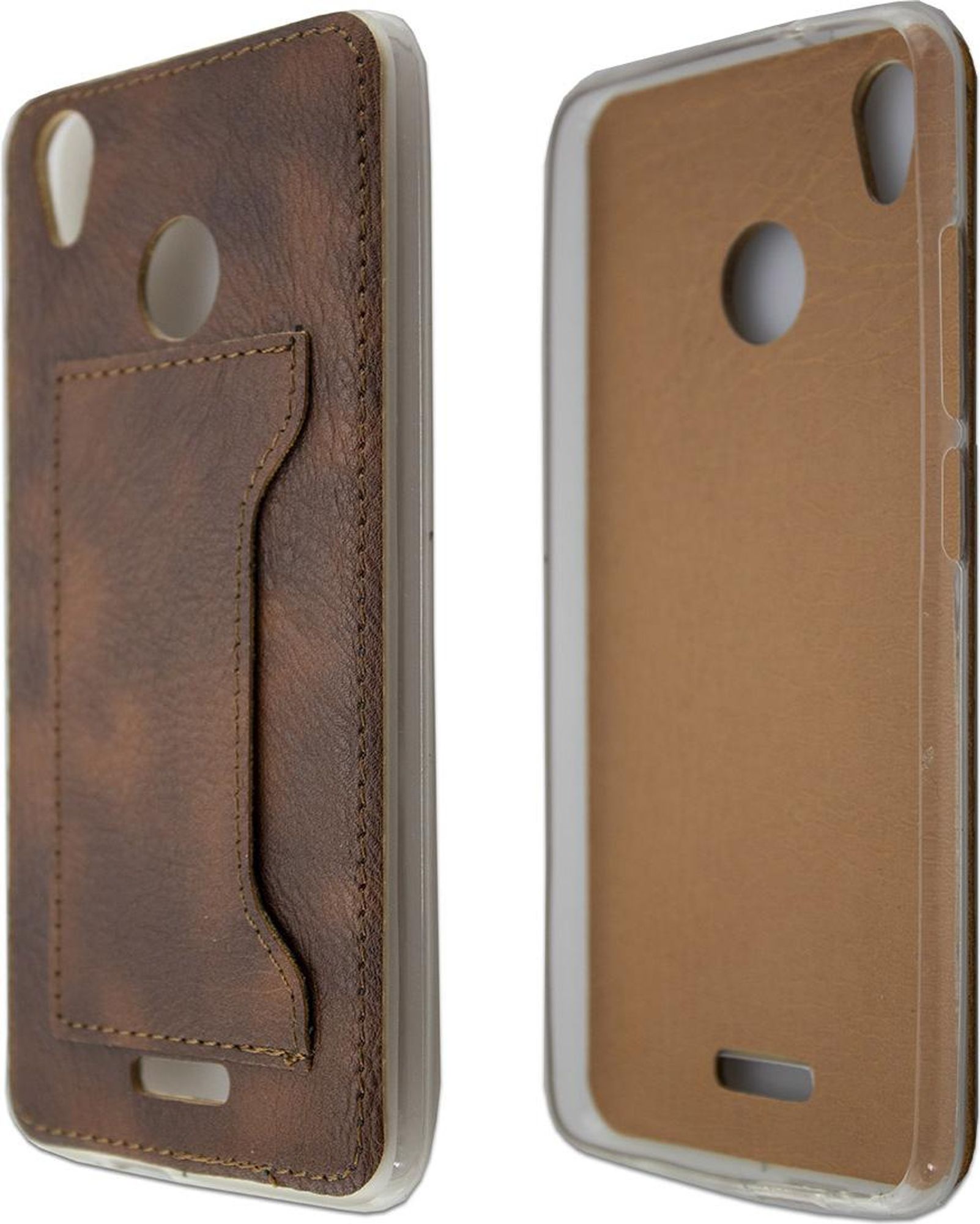 Schutzhülle Tasche für Gigaset GS270 / GS270 Plus TKunstleder Hülle Schutz in brau Bild 1