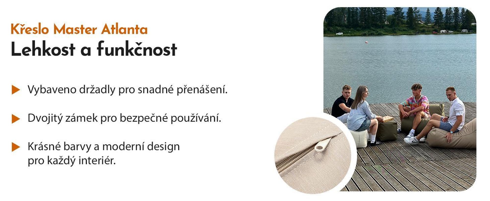 Ecopuf Master, køeslo sedací vak Outdoor, lehátko, Krémová M20, XL