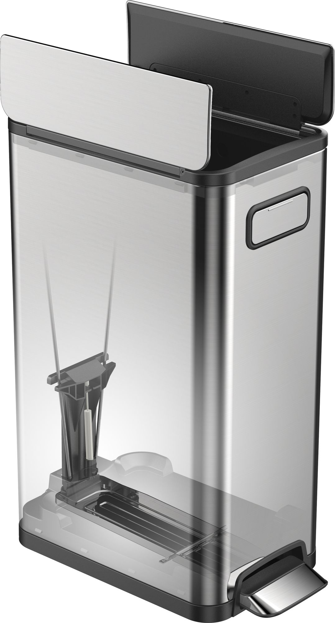 EKO - Ecofly Treteimer 45 Liter - Stainless steel Plastic  - Matt Edelstahl