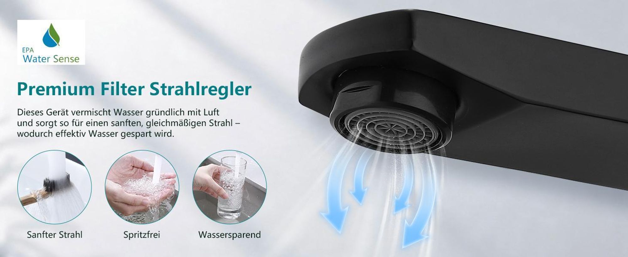 Homelody Wasserhahn Bad Schwarz Edelstahl mit Pop-Up Ablauf Edelstahl, Waschtischarmatur Badarmatur mit Ablaufgarnitur 1 1/4 Zoll Waschbecken Armatur