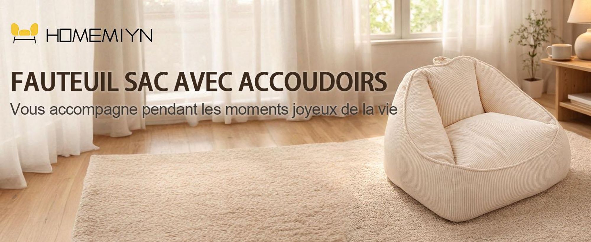 Pouf géant pour adulte, rembourrage en mousse déchiquetée, canapé de sol moelleux, forme poire, beige