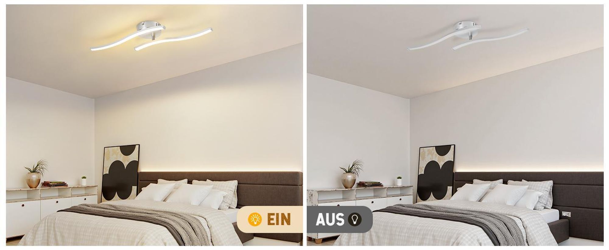 ZMH Plafonnier LED Cuisine Plafonnier : Moderne Lampe de cuisine argent 12W Lampe de couloir 3000K Blanc chaud Vagues Design Lampe de chambre à coucher Eclairage intérieur Plafonnier pour salon chambre couloir bureau