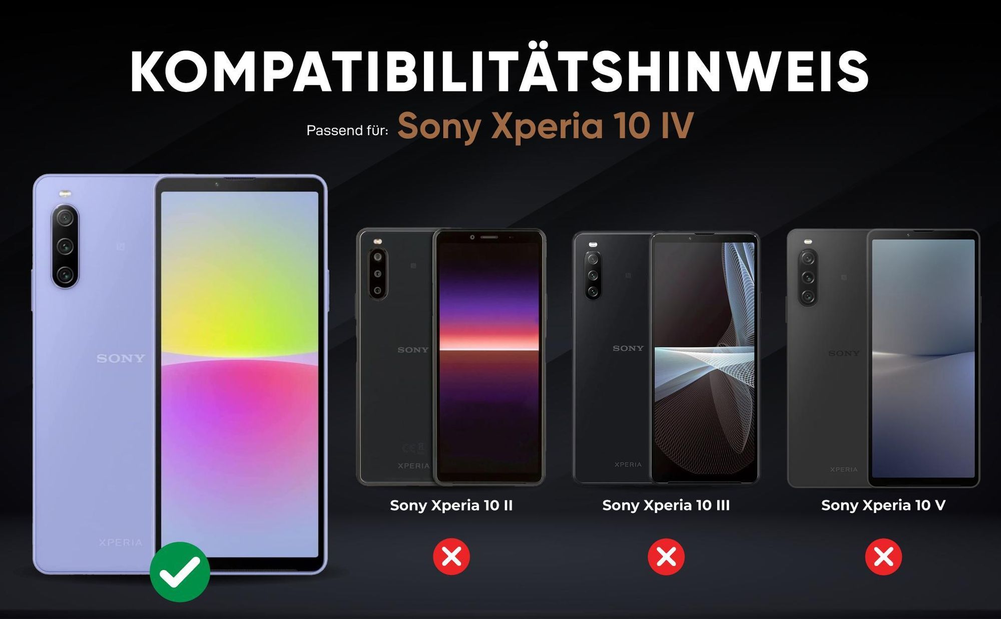Kompatibilitätshinweise Hülle für Sony Xperia 10 IV
