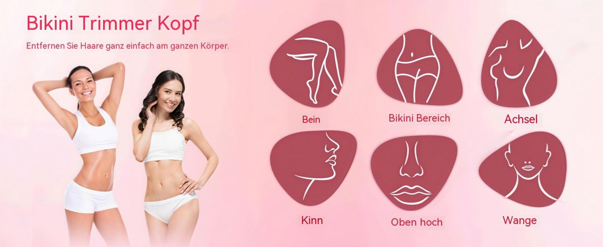 5-in-1 Rasierer Damen Elektrischer Intimrasierer, Bikini Trimmer (IPX7 Wasserdicht Wet/Dry, LED-Display), mit USB-Ladestation für Körper & Beine