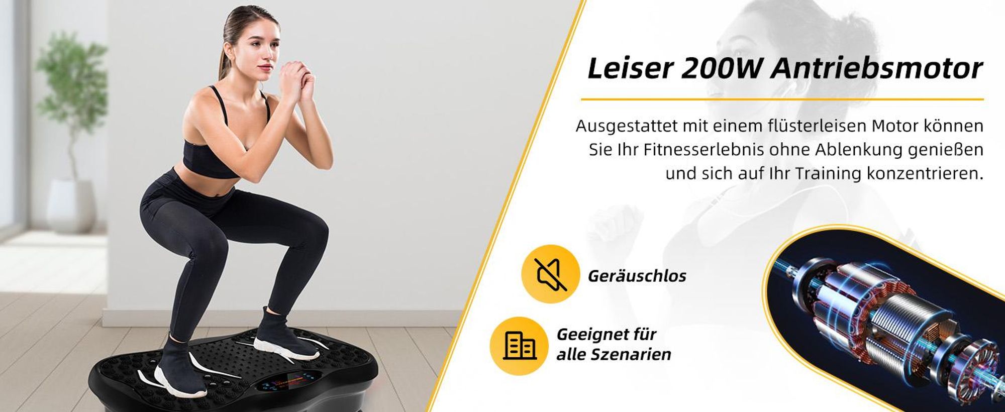Vibrationsplatte, Vibrationsgeräte, Vibrotraine, Vibrationsplattform, 5 Ausbildungsprogramme, 99 Stufen, Bluetooth Lautsprecher, mit 2 Expanderbänder