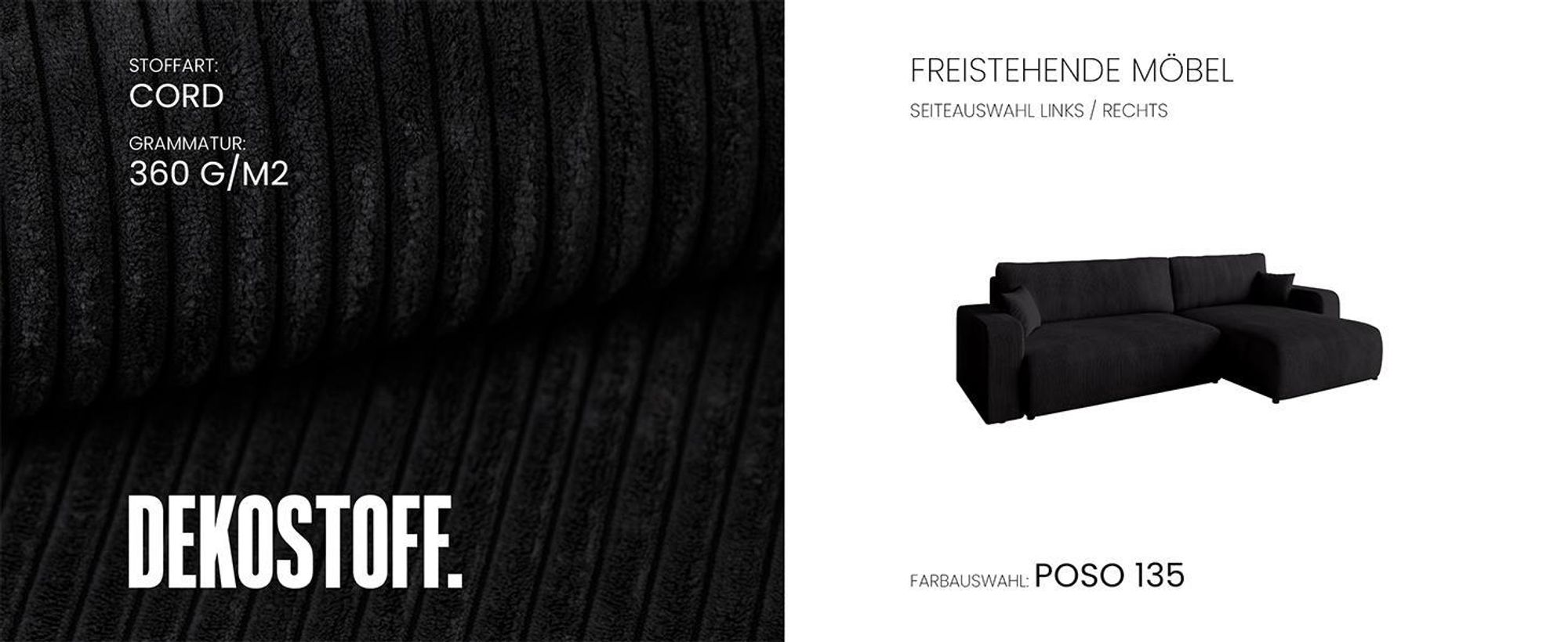 BroMARKT Ecksofa PUMI XL Schlaffunktion Bettkasten L-Form 125x230 cm Vanilla